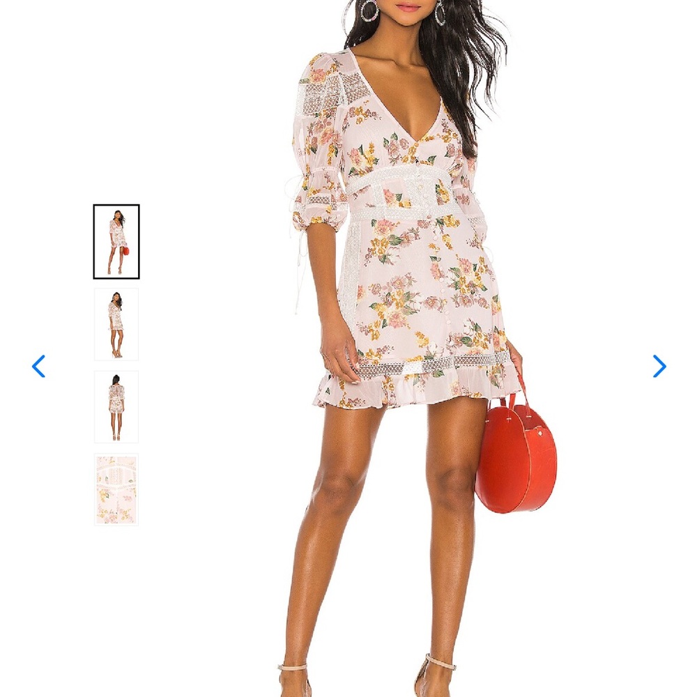 For Love And Lemons Floral Pink Dress